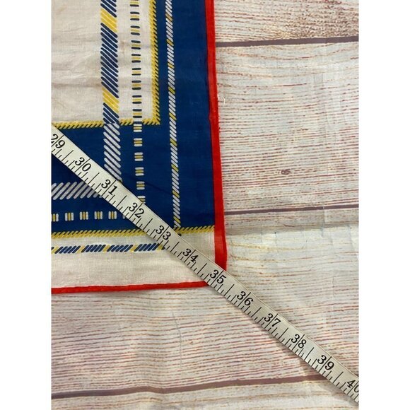 Vintage Christian Dior Color Block Silk Print Scarf Hankercheif - OS - Picture 7 of 9